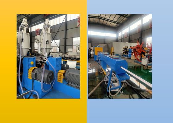 250kgh PLC 깊이인 스크루 HDPE 파형관 압출 라인