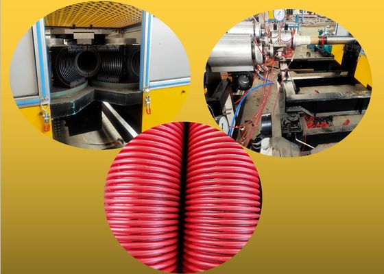 PVC HDPE PP 중벽 나선형 파형관 압출기