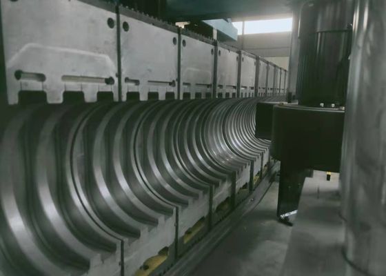 HDPE 두 배 벽 물결 모양 관 밀어남 선 가득 차있는 맞물리는 6.5 m/min